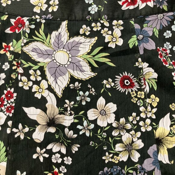 REITMANS Black and multicolour floral print a-line skirt ~ Vintage Y2K LARGE XL - Picture 4 of 9